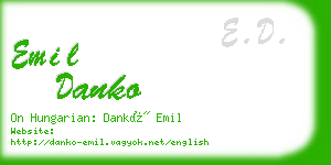 emil danko business card