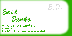 emil danko business card
